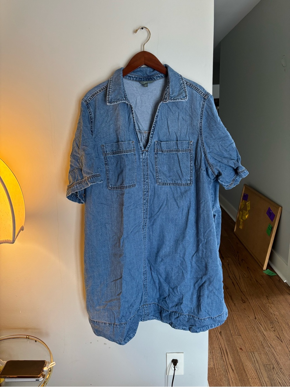 Terra & Sky Light Blue Short Sleeve Denim Shirt Jacket